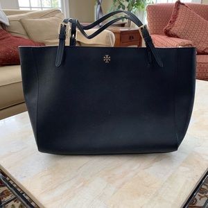 Tory Burch York Buckle Black Tote Bag